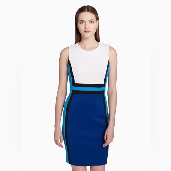 Calvin Klein Women's Colorblock Sheath Dress - Picture 2 of 3